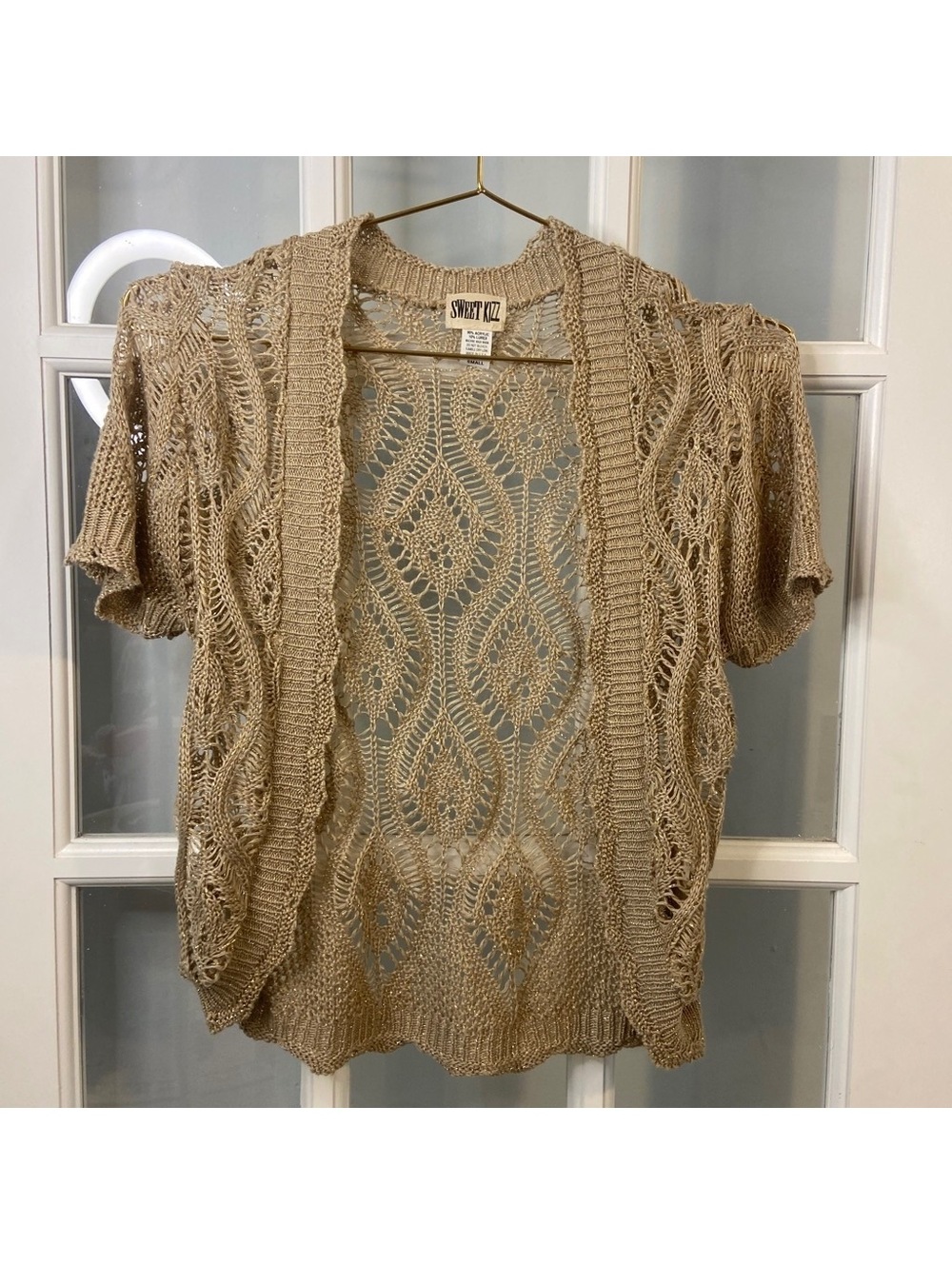 Crochet Cardigan Sparkle Y2K 90s Whimsy Fairy Boho Fetsival